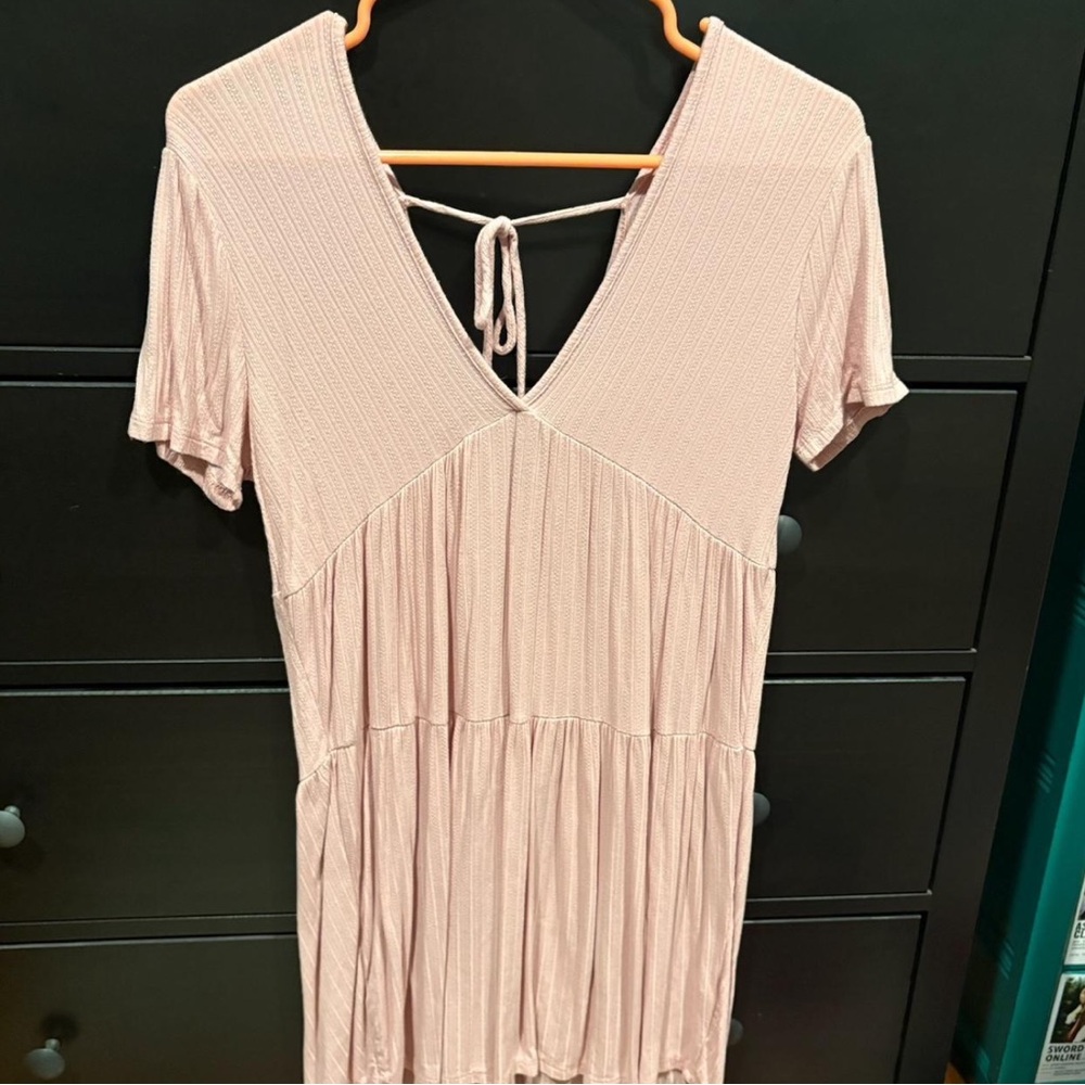 Pink Short Sleeve Dress